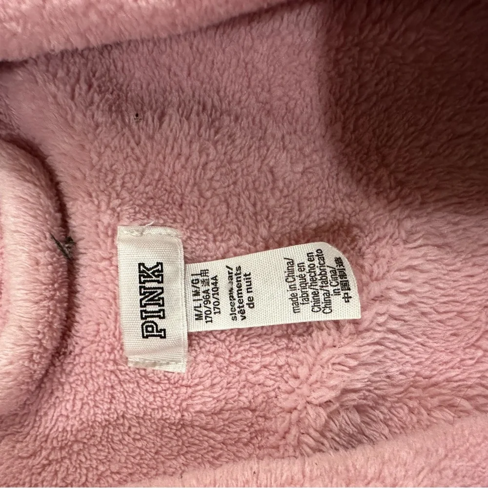 PINK Victoria's Secret Soft Pink Fleece Robe- short - Picture 6 of 8